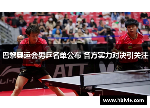 巴黎奥运会男乒名单公布 各方实力对决引关注